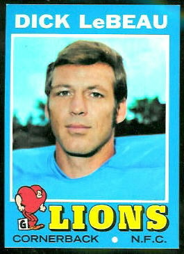 Dick LeBeau 1971 Topps football card