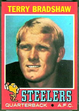 Terry Bradshaw 1971 Topps football card