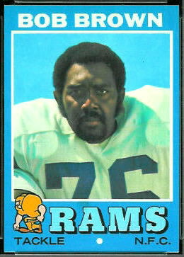 Bob Brown 1971 Topps football card