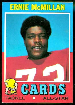 Ernie McMillan 1971 Topps football card