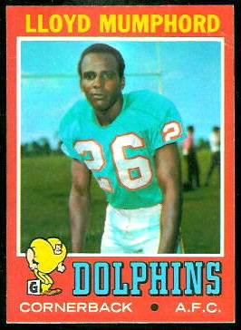Lloyd Mumphord 1971 Topps football card Lloyd Mumphord 1971 Topps football card