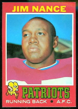 Jim Nance 1971 Topps football card Jim Nance 1971 Topps football card