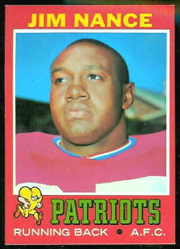 Jim Nance 1971 Topps football card