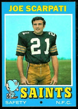 Joe Scarpati 1971 Topps football card