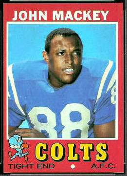 John Mackey 1971 Topps football card