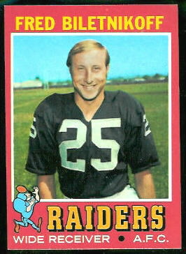 Fred Biletnikoff 1971 Topps football card