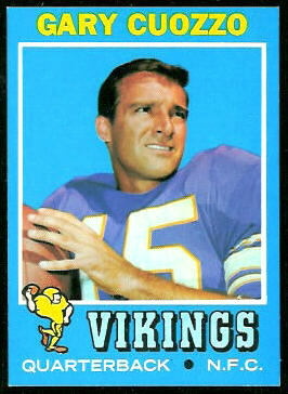 Gary Cuozzo 1971 Topps football card