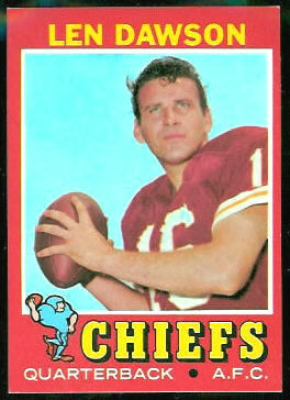 Len Dawson 1971 Topps football card