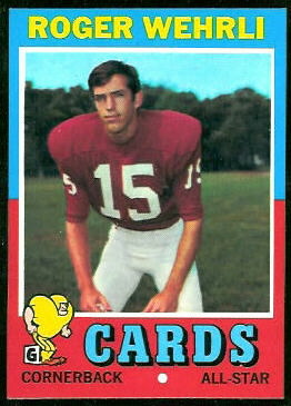 Roger Wehrli 1971 Topps football card