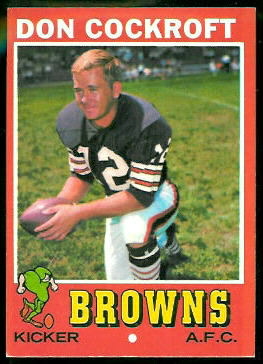 Don Cockroft 1971 Topps football card Don Cockroft 1971 Topps football card