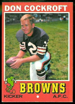 Don Cockroft 1971 Topps football card