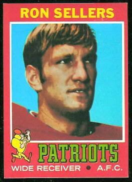 Ron Sellers 1971 Topps football card