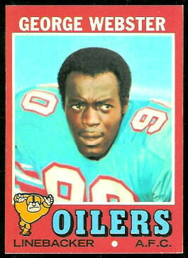 George Webster 1971 Topps football card