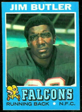 Jim Butler 1971 Topps football card