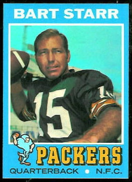 Bart Starr 1971 Topps football card