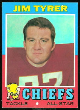 Jim Tyrer 1971 Topps football card