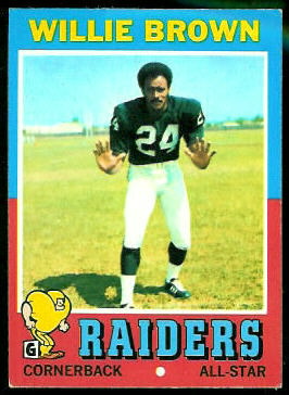 Willie Brown 1971 Topps football card Willie Brown 1971 Topps football card