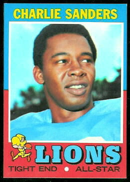 Charlie Sanders 1971 Topps football card Charlie Sanders 1971 Topps football card