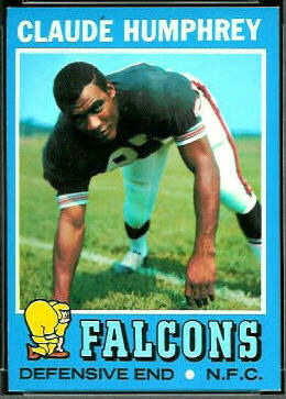 Claude Humphrey 1971 Topps football card