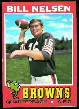 Bill Nelsen 1971 Topps football card