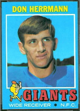 Don Herrmann 1971 Topps football card