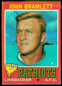 John Bramlett 1971 Topps football card