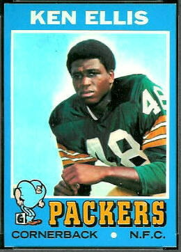 Ken Ellis 1971 Topps football card