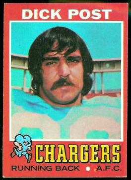 Dick Post 1971 Topps football card