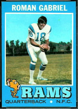 Roman Gabriel 1971 Topps football card Roman Gabriel 1971 Topps football card