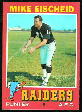 Mike Eischeid 1971 Topps football card