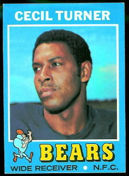 Cecil Turner 1971 Topps football card Cecil Turner 1971 Topps football card