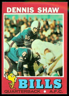 Dennis Shaw 1971 Topps football card