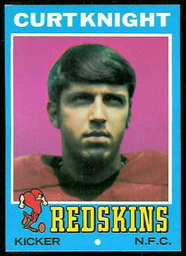 Curt Knight 1971 Topps football card