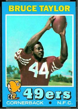 Bruce Taylor 1971 Topps football card