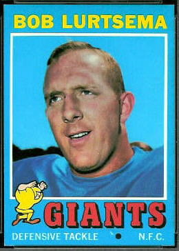 Bob Lurtsema 1971 Topps football card Bob Lurtsema 1971 Topps football card