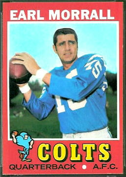 Earl Morrall 1971 Topps football card