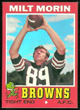 Milt Morin 1971 Topps football card