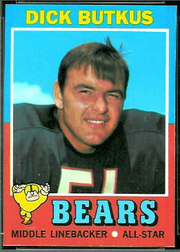 Dick Butkus 1971 Topps football card