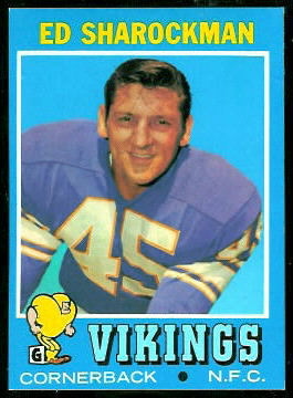 Ed Sharockman 1971 Topps football card