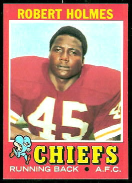 Robert Holmes 1971 Topps football card