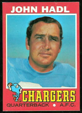 John Hadl 1971 Topps football card