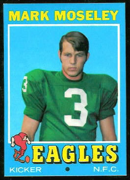 Mark Moseley 1971 Topps football card