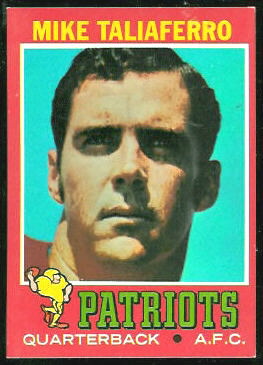 Mike Taliaferro 1971 Topps football card