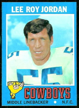 Lee Roy Jordan 1971 Topps football card