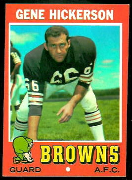 Gene Hickerson 1971 Topps football card