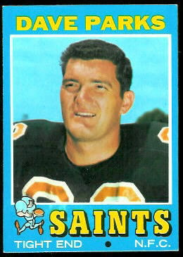 Dave Parks 1971 Topps football card
