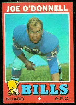 Joe O'Donnell 1971 Topps football card