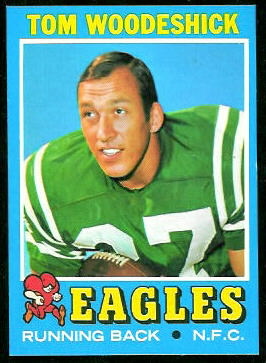 Tom Woodeshick 1971 Topps football card