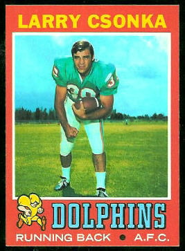 Larry Csonka 1971 Topps football card