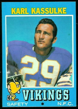 Karl Kassulke 1971 Topps football card